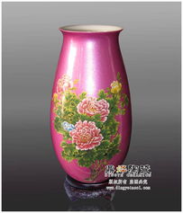 厂家直批粉彩陶瓷花瓶工艺品 家居摆件 家居艺术品加工定制高清图片 高清大图