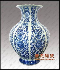 景德镇青花陶瓷工艺礼品,订做手绘青花瓷,青花瓷陶瓷纪念品,青花瓷大花瓶配套图片