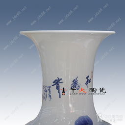 景德镇手绘陶瓷花瓶厂家高档陶瓷大花瓶批发价格青花陶瓷花瓶图片