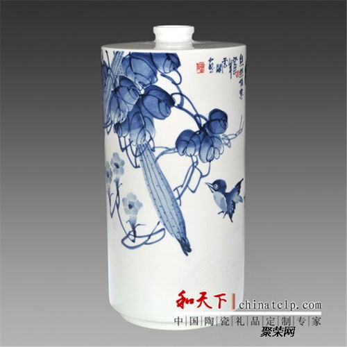 景德镇瓷器郎红釉陶瓷花瓶插花器